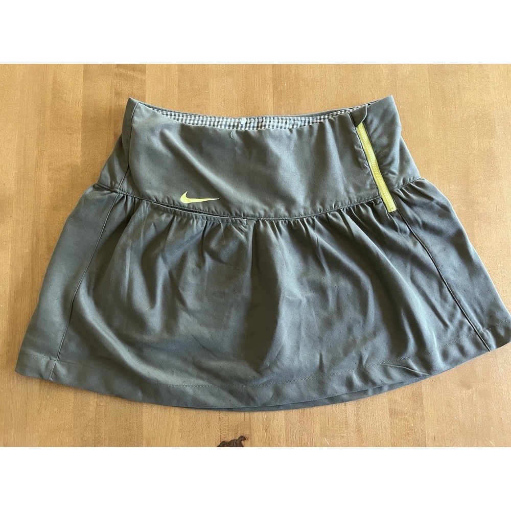 Nike Golf Sport Dri-FIT Skort Women's 2 Olive Green Golf Tennis Athletic Retro